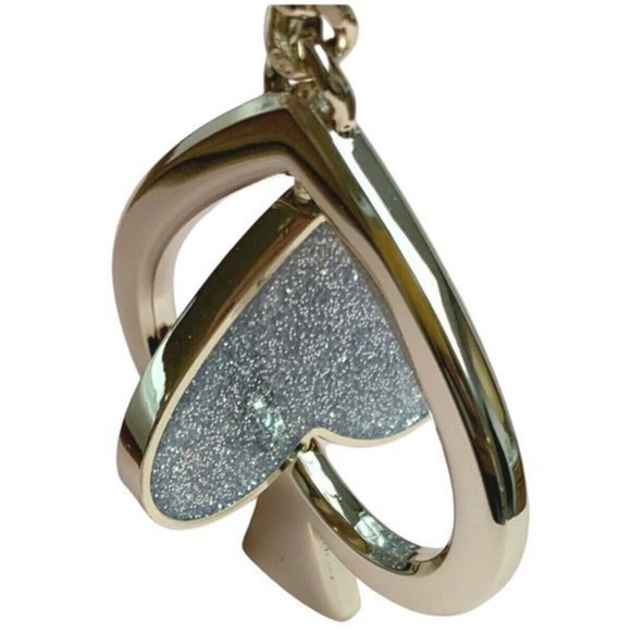 Kate Spade New York Gold Double Sided Sparkle Swivel Bag Charm NWT Christmas - Picture 3 of 8